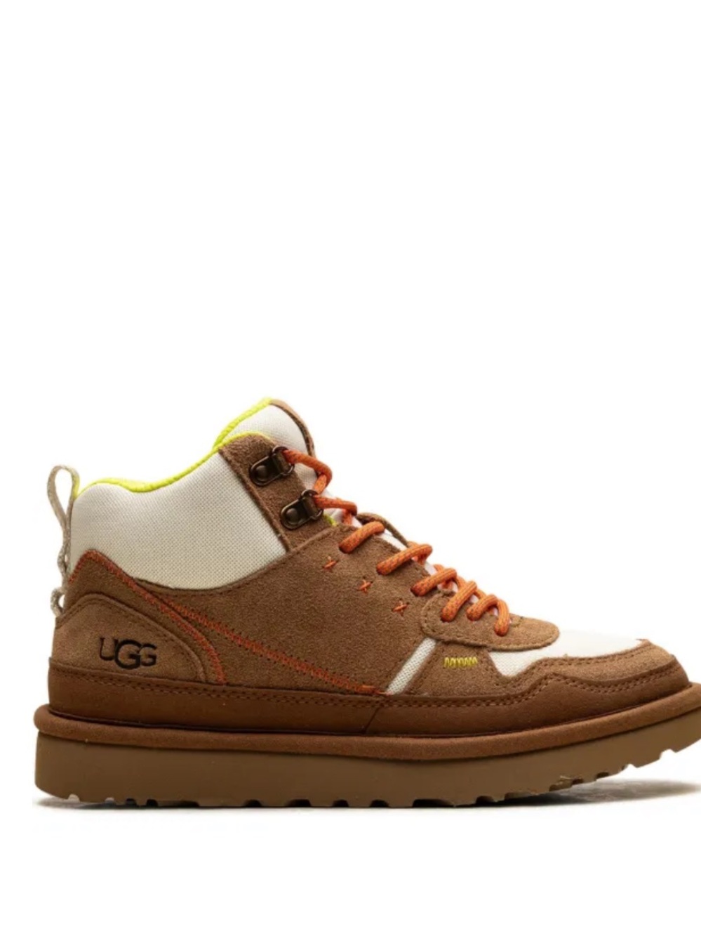 UGG Highland Hi Heritage Brown and Cream High-Top Boots